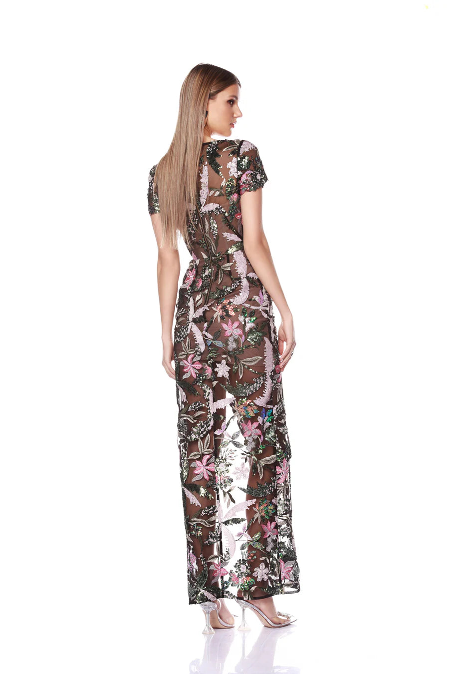 NEW ZINNA EMBROIDERED GOWN