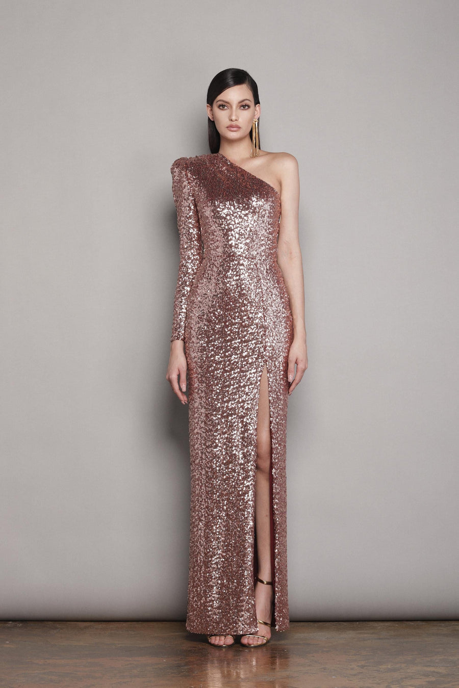 GALAXY ROSE GOLD GOWN