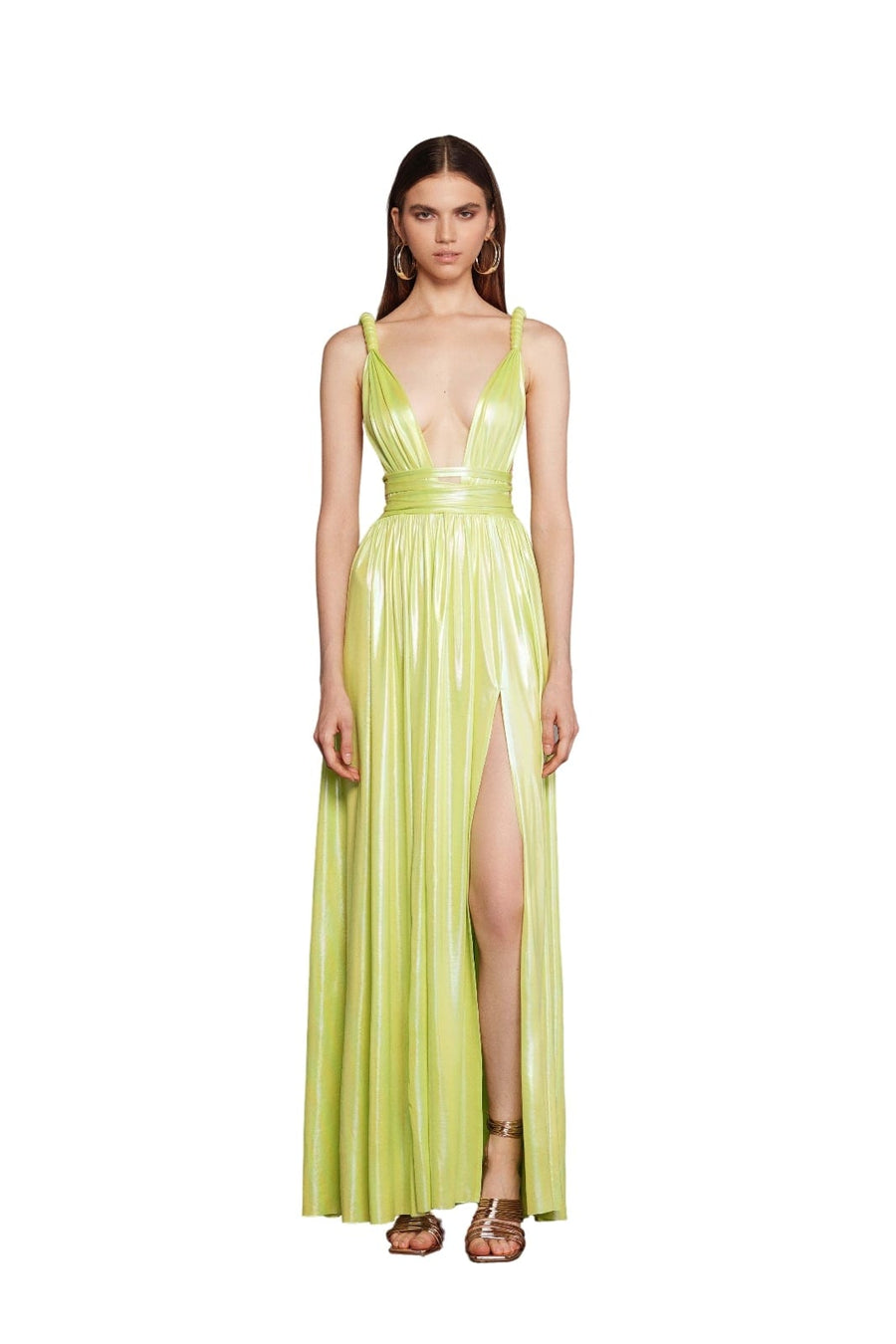 GODDESS NEON YELLOW GOWN