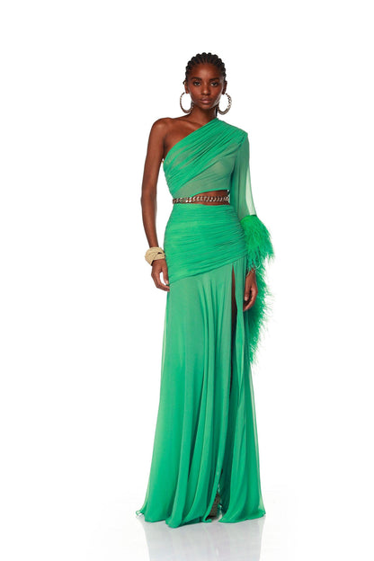 JAFARI ONE SLEEVE MINT GOWN